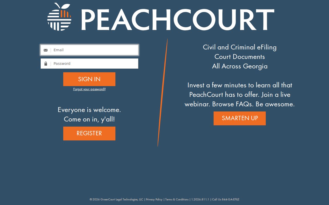 PeachCourt Georgia electronic filing portal