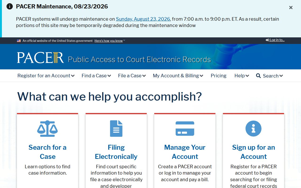 PACER access for federal Bibb County court records