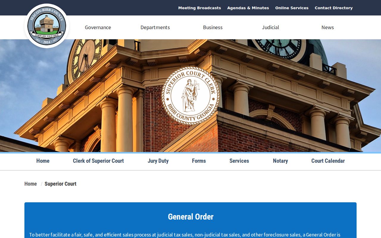 Bibb Superior Court official page and Macon Circuit information